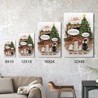 Thumbnail for They Still Talk About You Conversation -  Christmas Canvas Print For Pet Lovers - Jonxifon