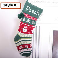 Thumbnail for Personalized Embroidered Christmas Stocking V4- Christmas Gift For Family - Name Knitted Christmas Stockings