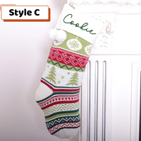 Thumbnail for Personalized Embroidered Christmas Stocking V4- Christmas Gift For Family - Name Knitted Christmas Stockings