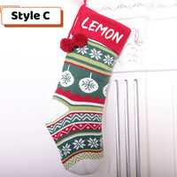 Thumbnail for Personalized Embroidered Christmas Stocking V4- Christmas Gift For Family - Name Knitted Christmas Stockings