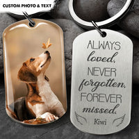 Thumbnail for Always Loved Pet Memorial Metal Keychain, Pet Loss Gift