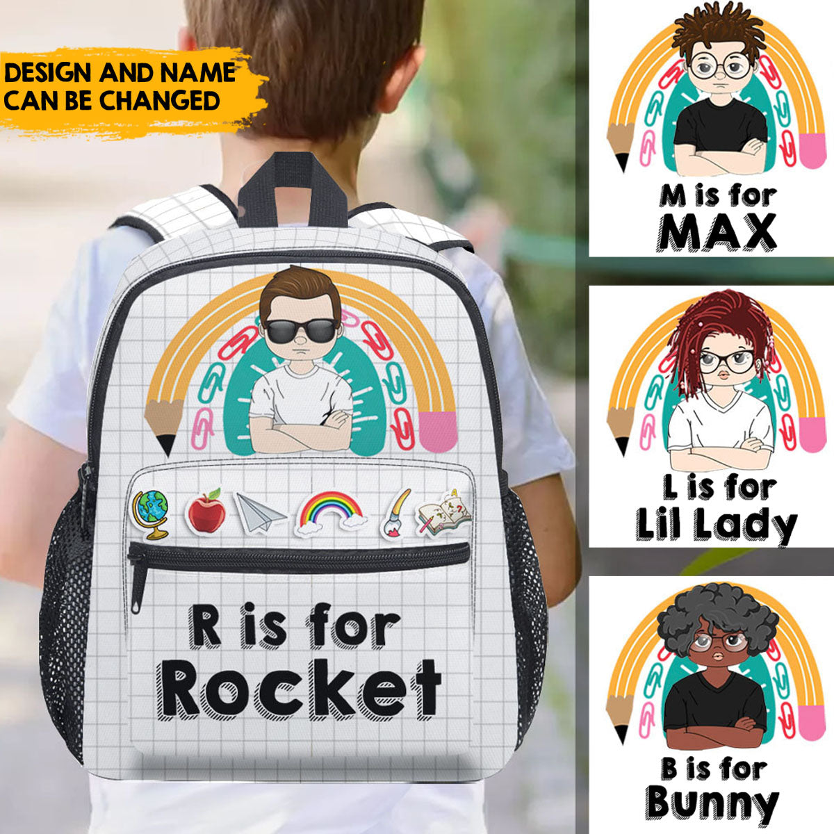 Custom Kid Name Backpack 2022, DIY Gift For Kids