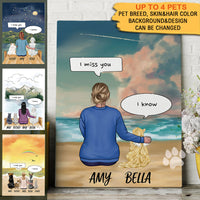 Thumbnail for I Miss You Conversation - Canvas Print For Dog Lovers - Jonxifon