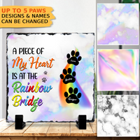 Thumbnail for A Piece Of My Heart, Hologram Printed Slate Photo- Pet Memorial Gift - Jonxifon