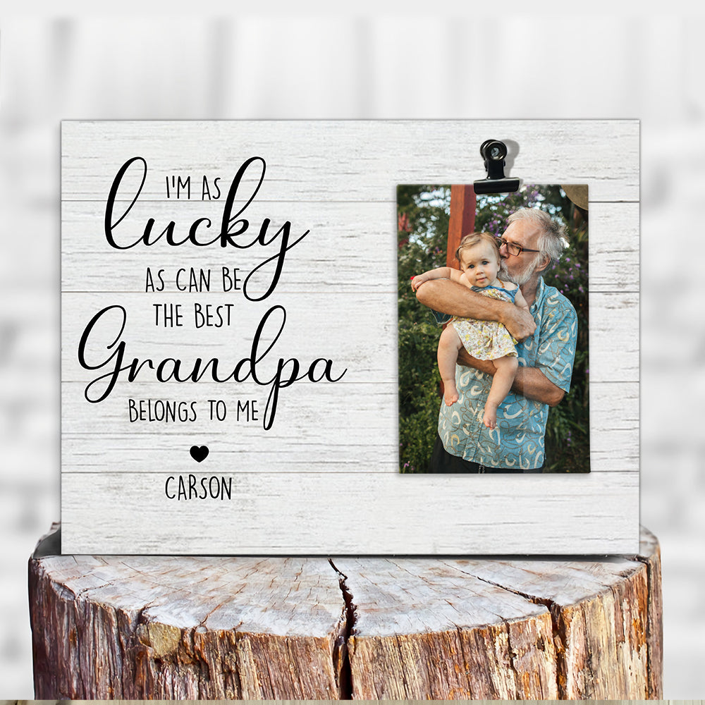 LUCKY as can be the best - Personalized Photo clip frame