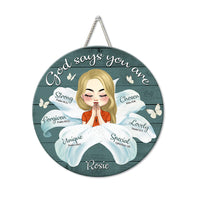 Thumbnail for Personalized God Say You Are Flower Girl Wood Sign, Gift For Friend CHI-YEN