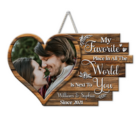 Thumbnail for Personalized My Favorite Place Is Next To You Couple Wood Sign, Valentine's Day Gift For Couple CHI-YEN