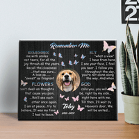 Thumbnail for Remember Me With Smiles, Pet Memorial Canvas Print - Jonxifon