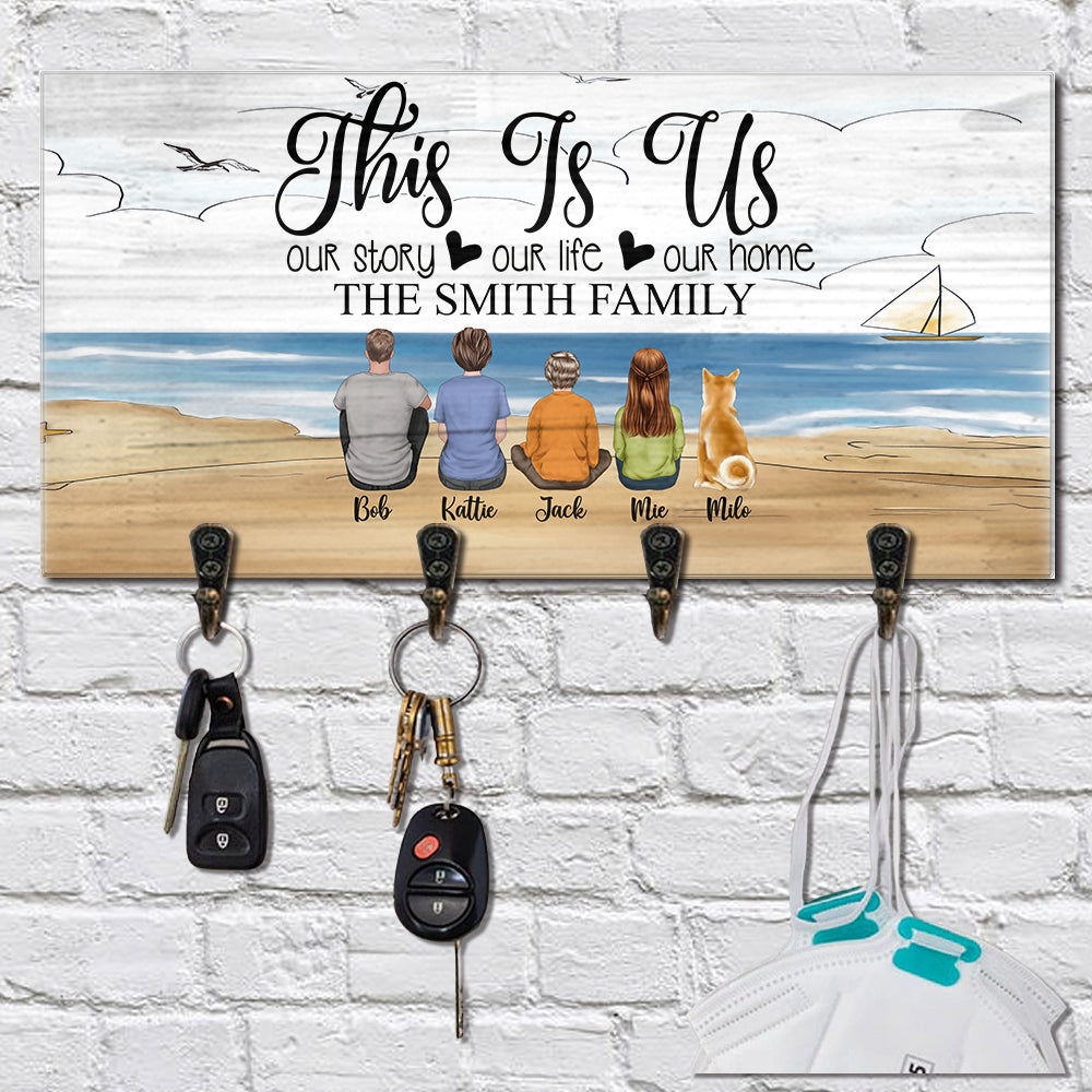 This Is Us Family Personalized Key Hanger, Key Holder