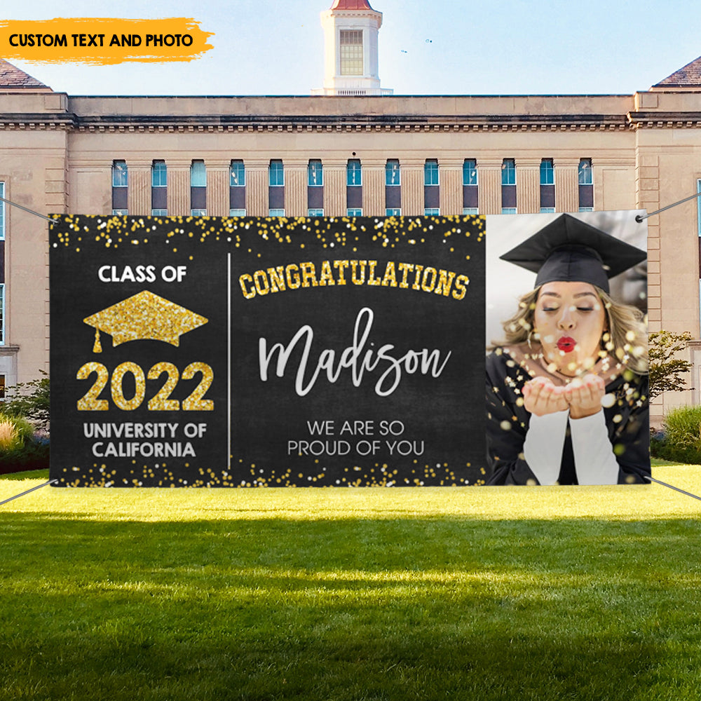 We Are So Proud Of You - Customized Graduation Banner