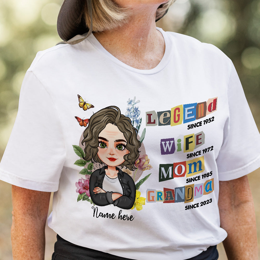 Personalized Legend Wife Mom Grandma T-shirt, Gift For Mother's Day