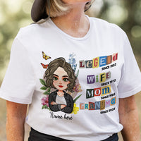 Thumbnail for Personalized Legend Wife Mom Grandma T-shirt, Gift For Mother's Day