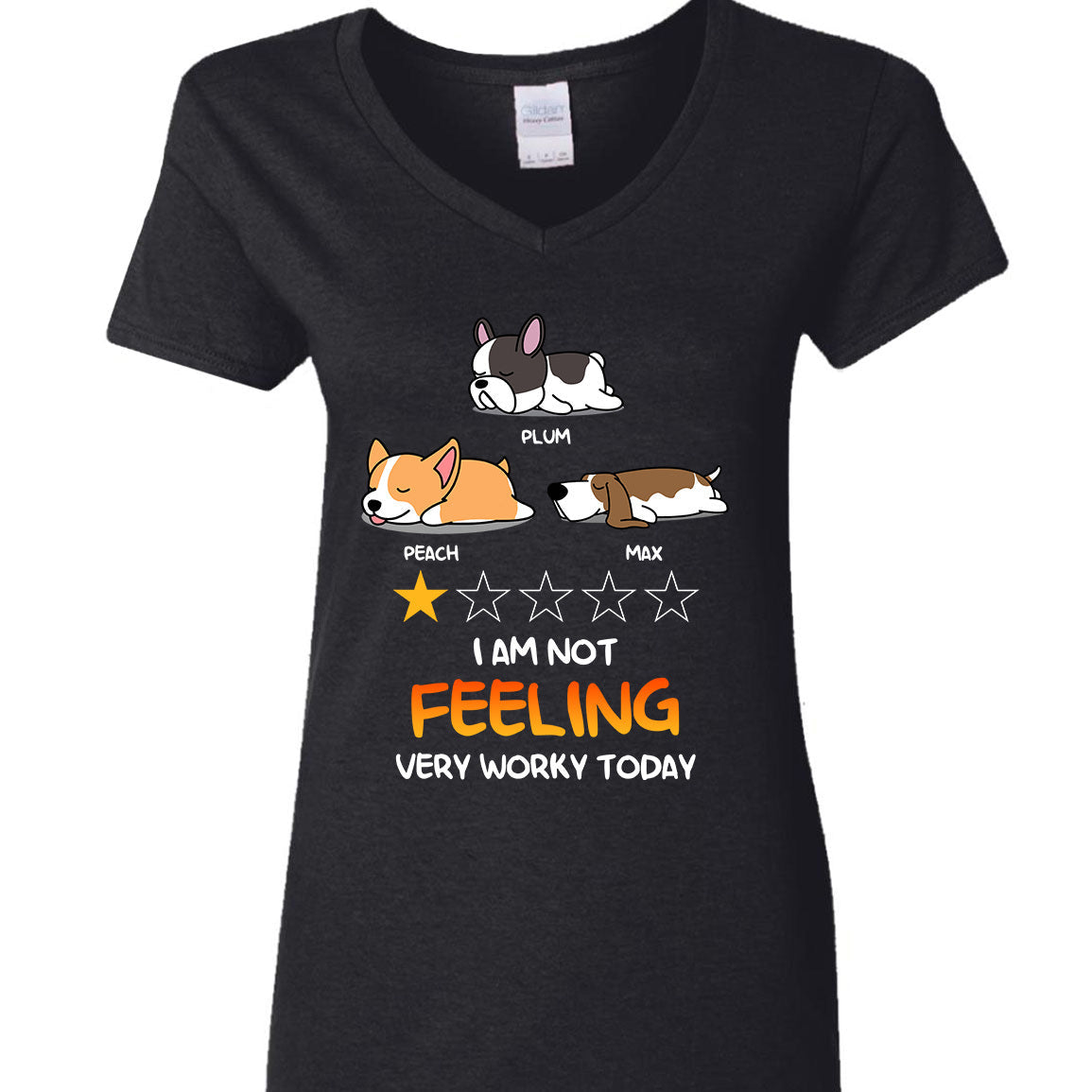 Not Feeling Worky Today Custom Tshirt, Gift For Dog Lovers CustomCat