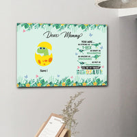 Thumbnail for Mamasaurus You're My Favorite - Personalized Mother's Day Canvas Wall Art - Jonxifon