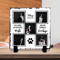 Thumbnail for You Were My Favorite Hello Pet Memorial Slate Photo - Dog Cat Loss Gifts - Jonxifon