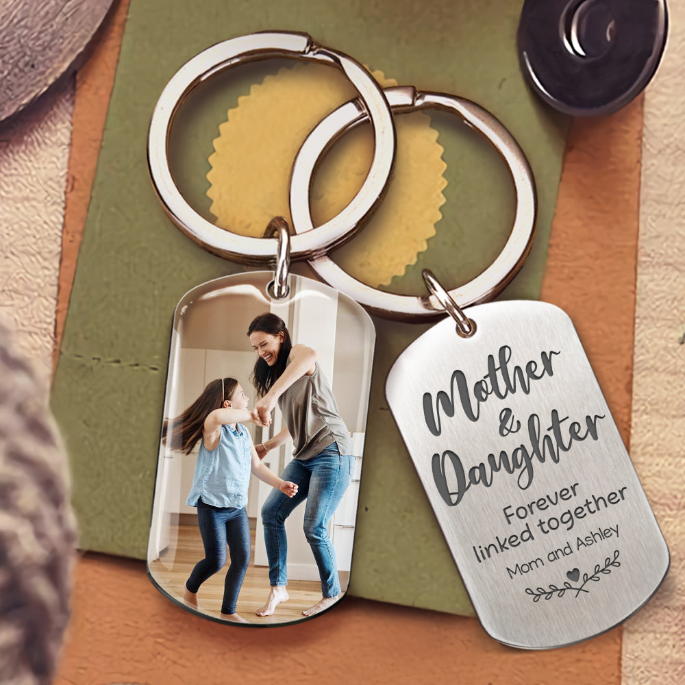 Like Mother Like Daughter - Personalized Image Upload Keychain, Gift For Mother's Day