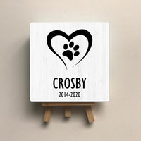 Thumbnail for Personalized Pet Memorial Square Stone Album-Dog Cat Loss Gifts-Paw Print - Jonxifon