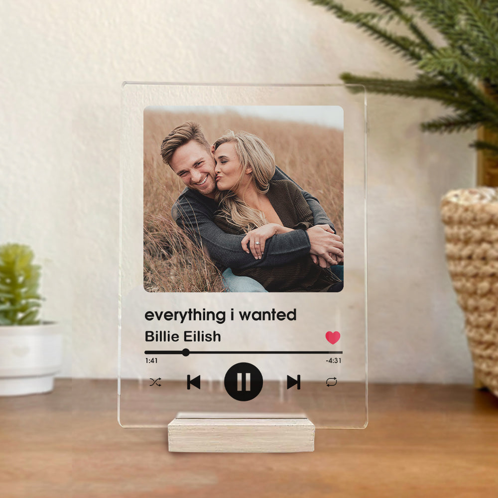 Couple Personalised Song Playlist - Acrylic Plaque