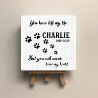 Thumbnail for Personalized Pet Memorial Square Stone Album-Dog Cat Loss Gifts-You Will Never Leave My Heart - Jonxifon