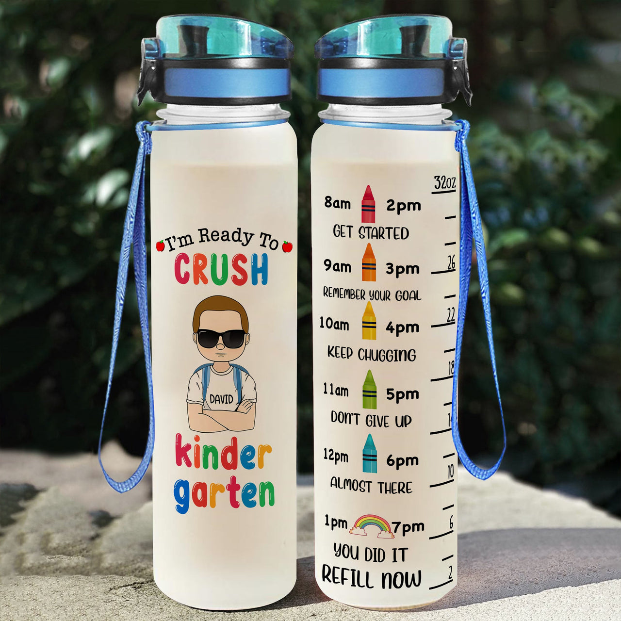 DIY Ready To Crush Water Tracker Bottle, Gift For Kids Back To School