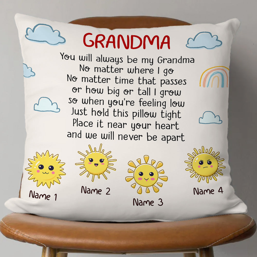 Personalized Grandma Little Sunshines Pillow, Gift For Mom Nana