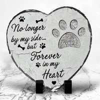 Thumbnail for Forever In My Heart - Personalized Heart-Shape Photo Slate, Pet Memorial Gift