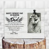 Thumbnail for Happy Father's day in heaven - Personalized Photo clip frame