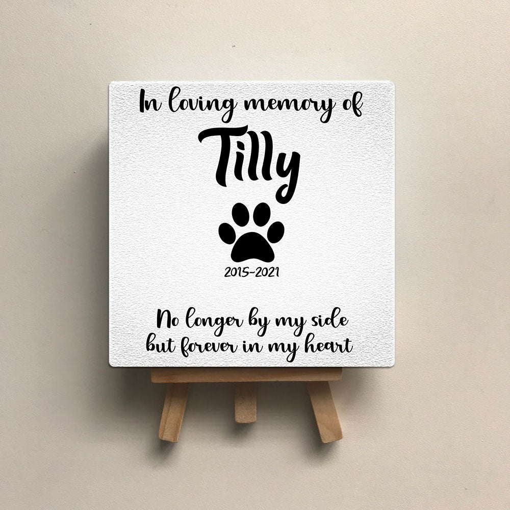 Personalized Pet Memorial Square Stone Album-Dog Cat Loss Gifts-Deeply Loved-Pet Bereavement Gift-In Loving Memory - Jonxifon