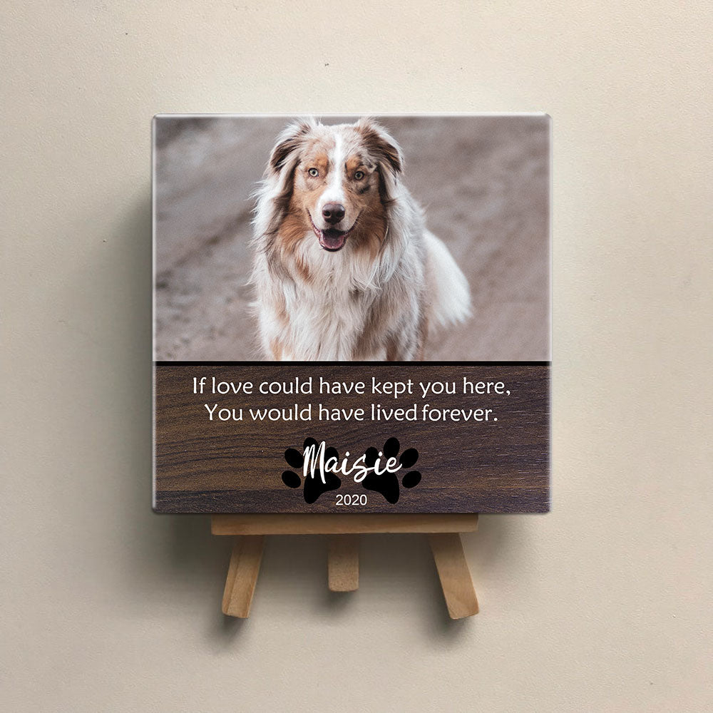 Personalized Pet Memorial Square Stone Album-Dog Cat Loss Gifts-Pet Bereavement Gift-DOG & CAT-You Would Have Lived - Jonxifon