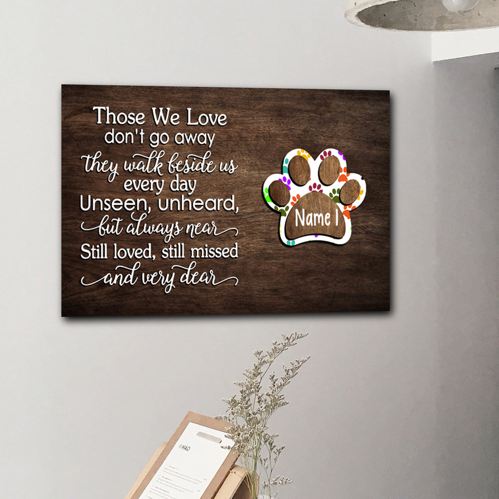 Always Near, Always Dear - Pet Memorial Canvas, Memorial Gift - Jonxifon