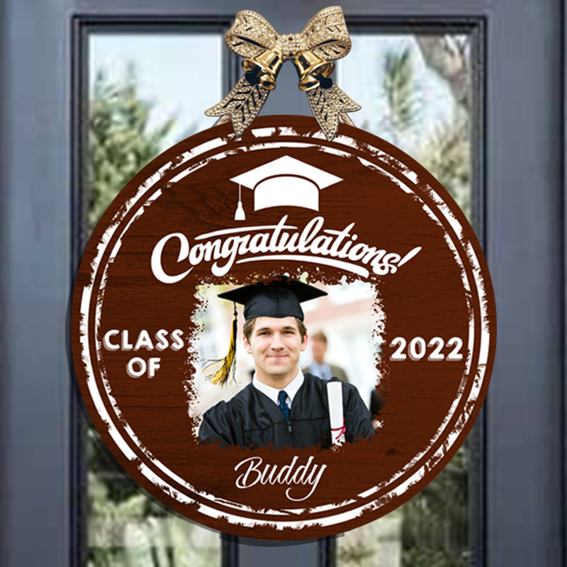 Congratulations Graduate 2022 - Personalized door wood sign