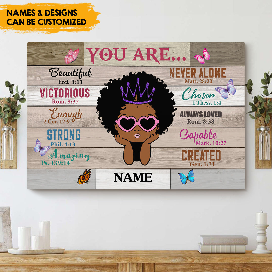 Loving You Are - Personalized Canvas For Kids