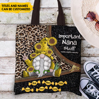 Thumbnail for Important Nana's Stuff - Personalized All-Over Tote Bag