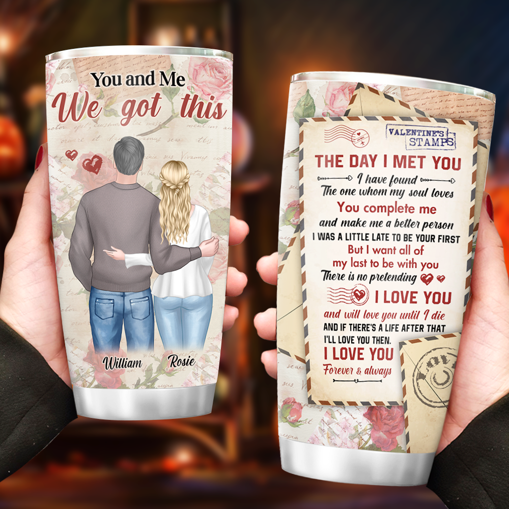 Personalized The Day I Met You Love Letter Couple Tumbler, Valentine's Day Gift DUNG-DIEP