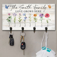 Thumbnail for Love Grows Here Personalized Key Hanger, Key Holder