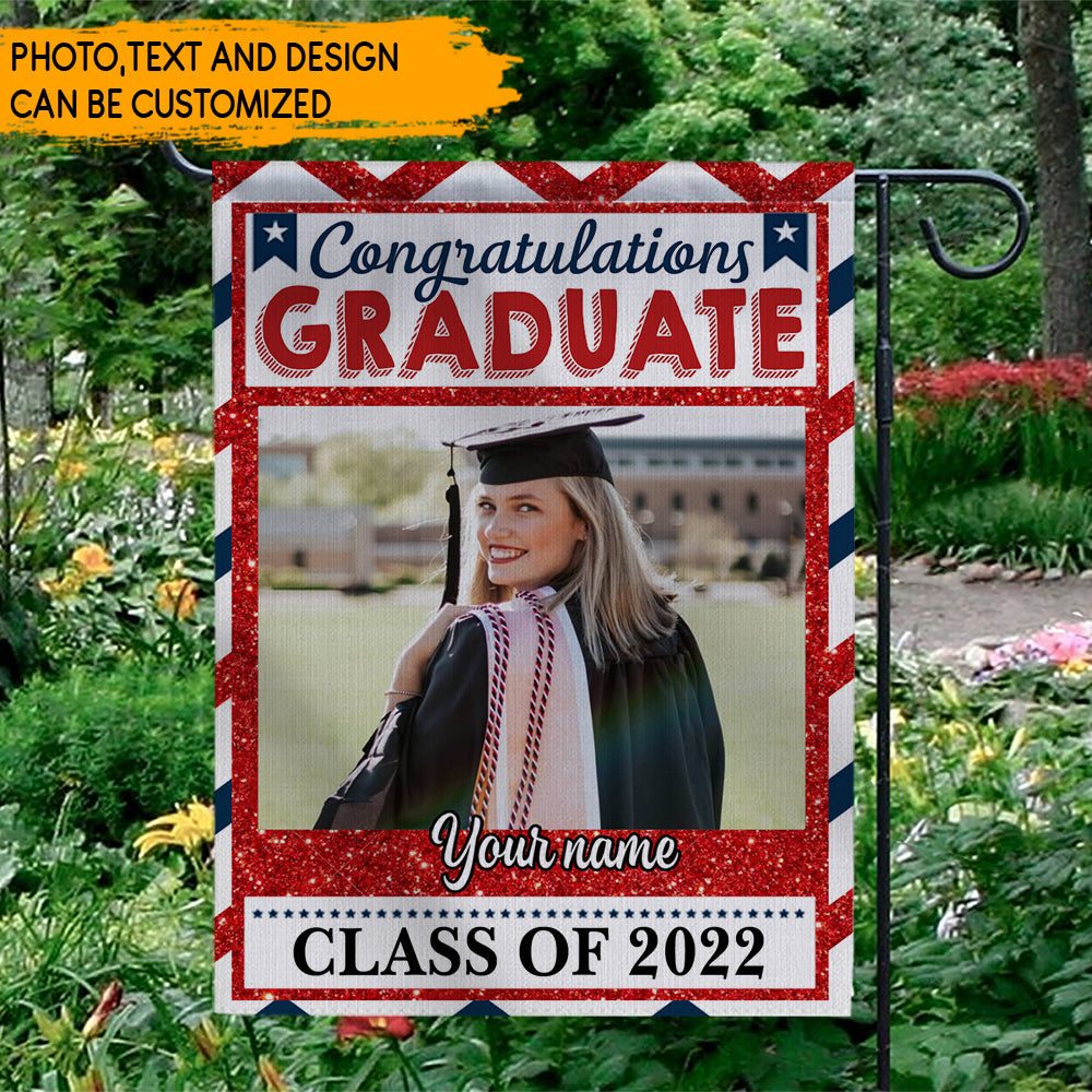 Congratulation Graduates - 2022 Personalized Graduation Garden Flag, Graduation Gift - Jonxifon