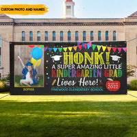 Thumbnail for Honk For Amazing Little Grad - Personalized Kindergarten Graduate Banner