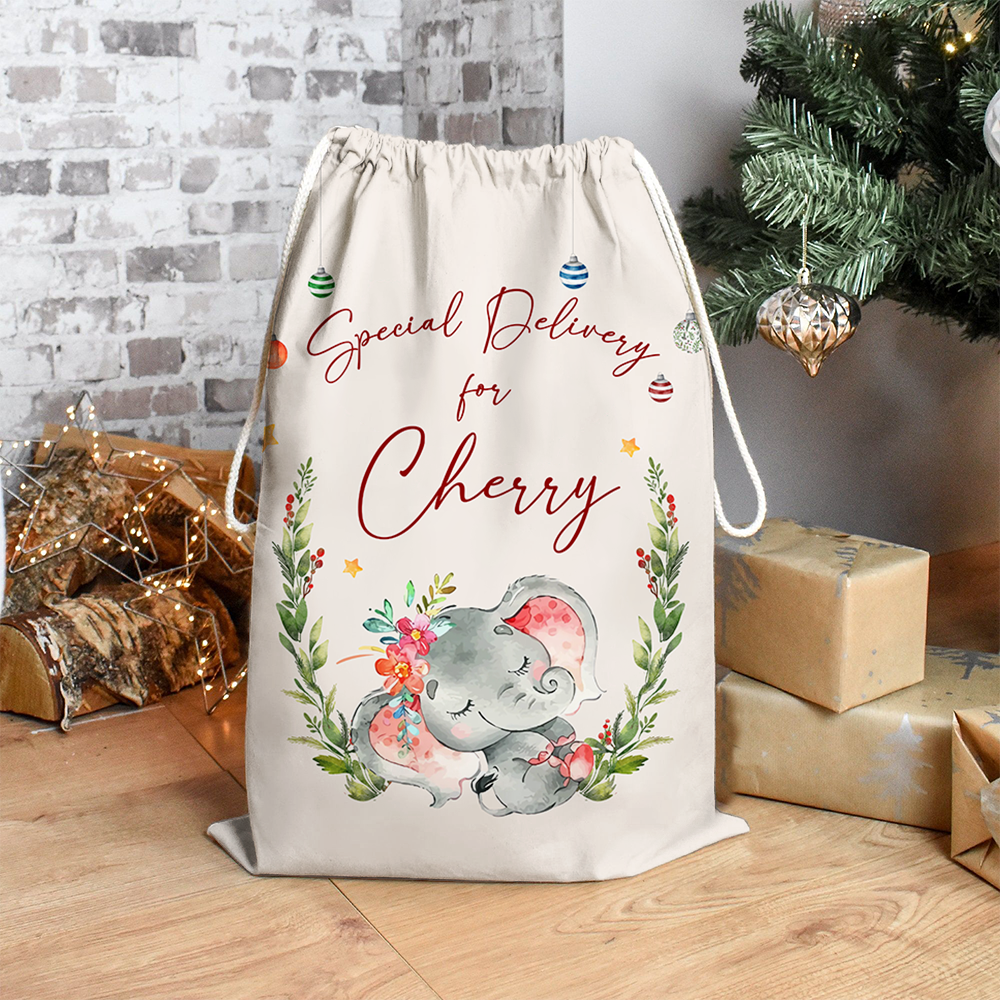 Custom Baby Name Christmas Bag, Christmas Gift