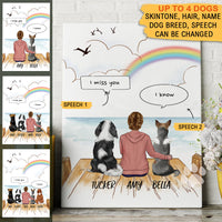 Thumbnail for I Miss You Conversation - Wooden Dock Canvas Print Memorial Gifts For Dog Lovers - Jonxifon