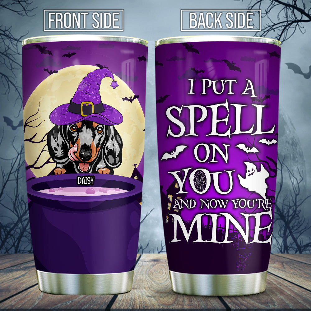 I Put A Spell On You Custom Tumbler, DIY Gift For Dog Lovers JonxiFon