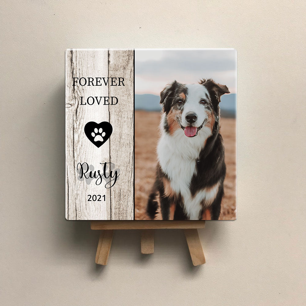 Personalized Pet Memorial Square Stone Album-Dog Cat Gifts-Pet Gift-DOG & CAT-Forever - Jonxifon