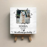 Thumbnail for Personalized Pet Memorial Square Stone Album-Dog Cat Loss Gifts-We Will Miss You Buddy - Jonxifon