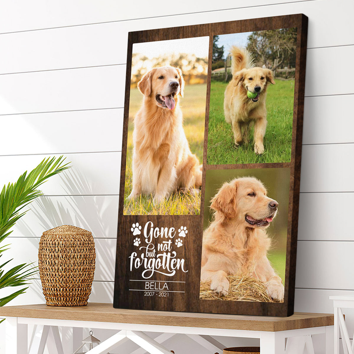 Gone But Not Forgotten - Personalized Pet Memorial Canvas