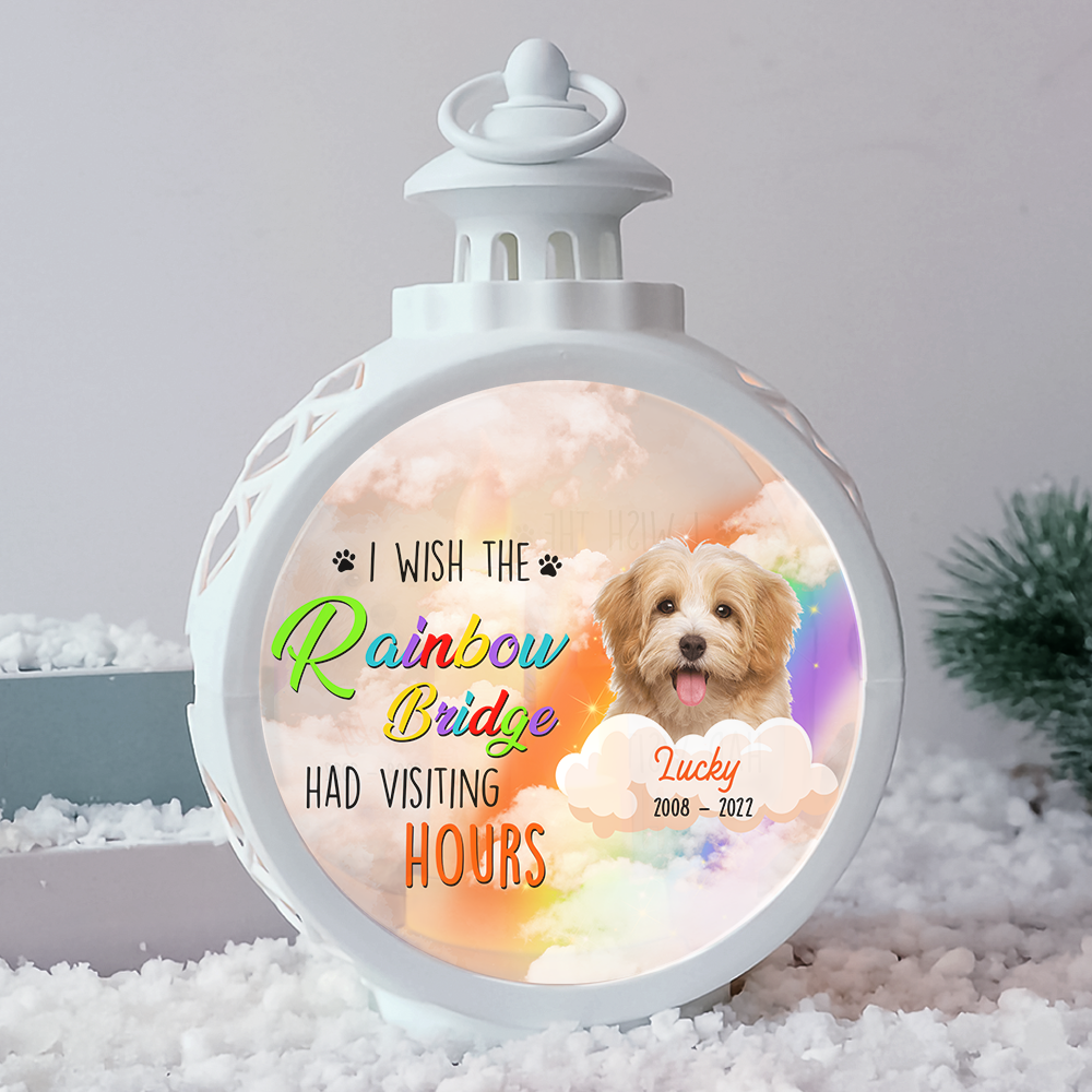 I Wish The Rainbow Bridge Dog Cat LED Light Ornament, Memorial Gift