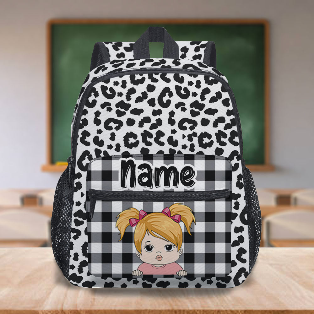 Custom Cheetah Pattern Kids Backpack, Back to School Gift