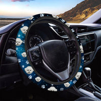 Thumbnail for Custom Galaxy Dog Cat Photo Car Steering Wheel Cover, Pet Lover Gift