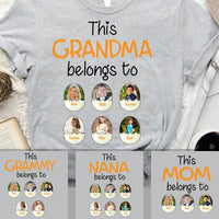 Thumbnail for This Grandma Belongs To Personalized Shirt Custom Kid Name Photo Gift