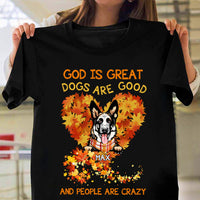 Thumbnail for God Is Great Dogs Are Good Fall Vibe T-shirt/ Hoodie CustomCat