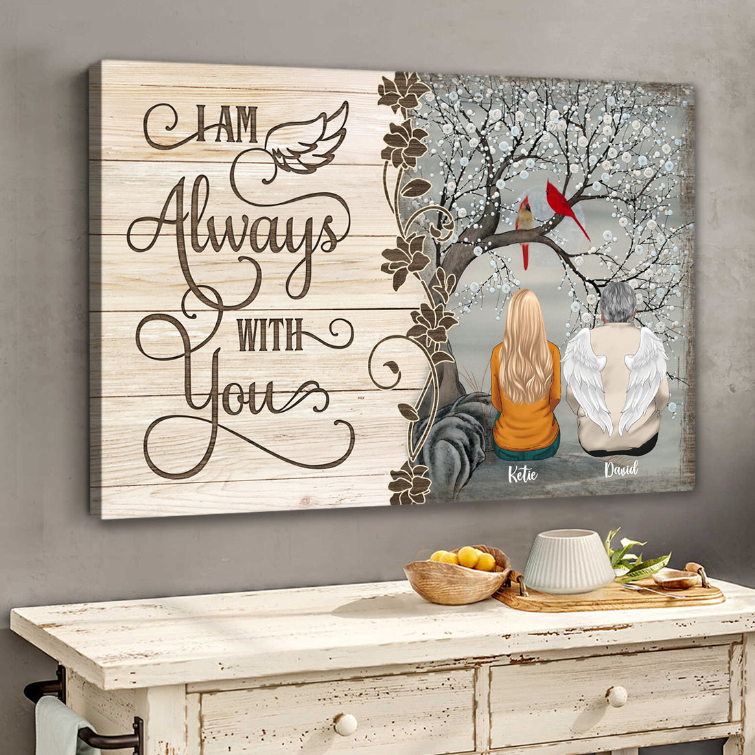 I Am Always With You Memorial Personalized Canvas