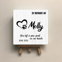 Thumbnail for Personalized Pet Memorial Square Stone Album-Dog Cat Loss Gifts-You Left a Paw Print On Our Hearts - Jonxifon